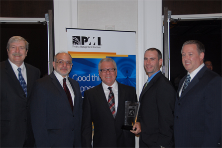 Winning the PMI Best of the Best Training Award!
Gary Schmitz, Stephen Campitelli, Frank Clemente, David Clemente & Curt Davis